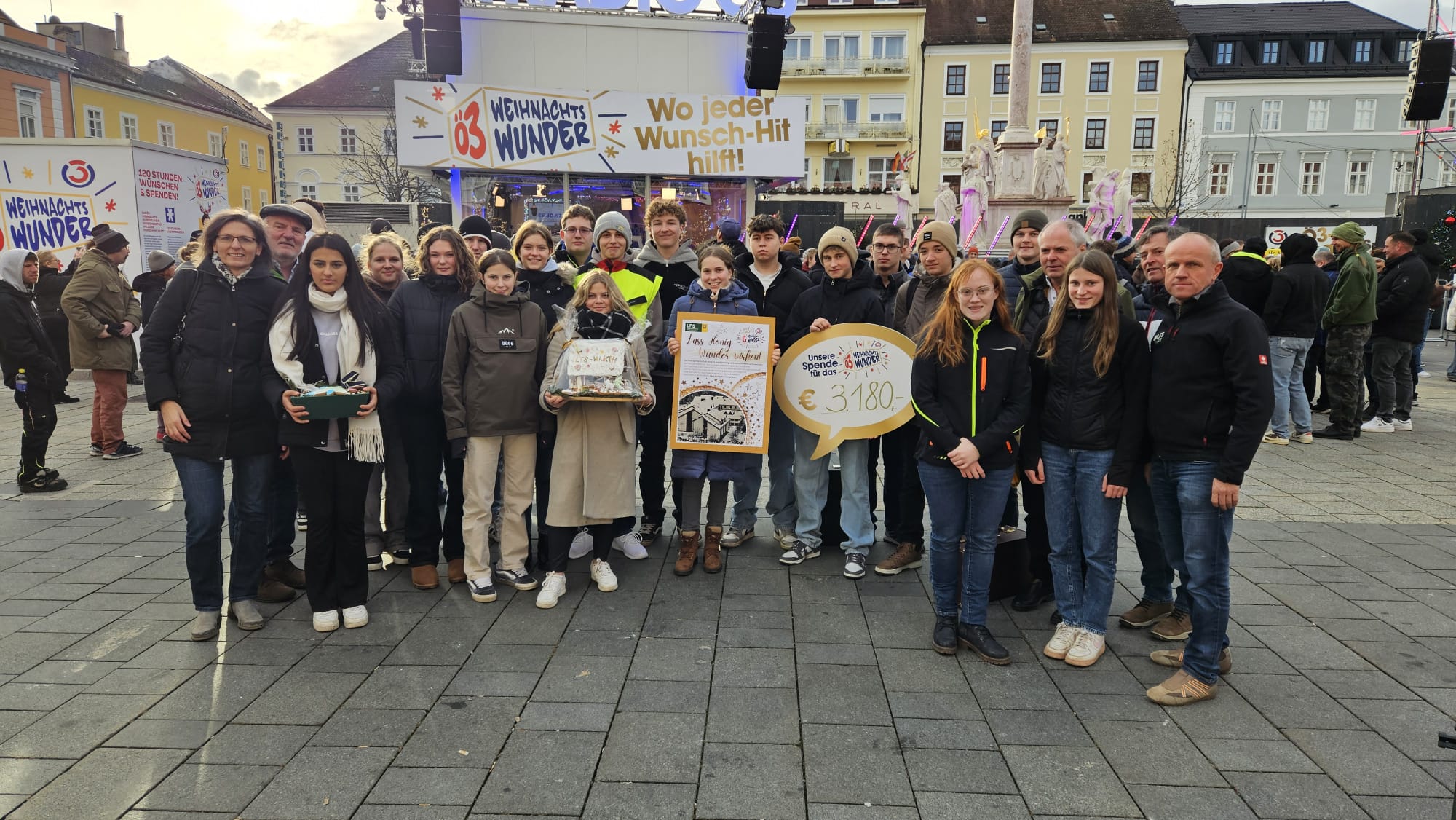 Fachschule Warth spendet 3.180, – Euro an das „Ö3 Weihnachtswunder“